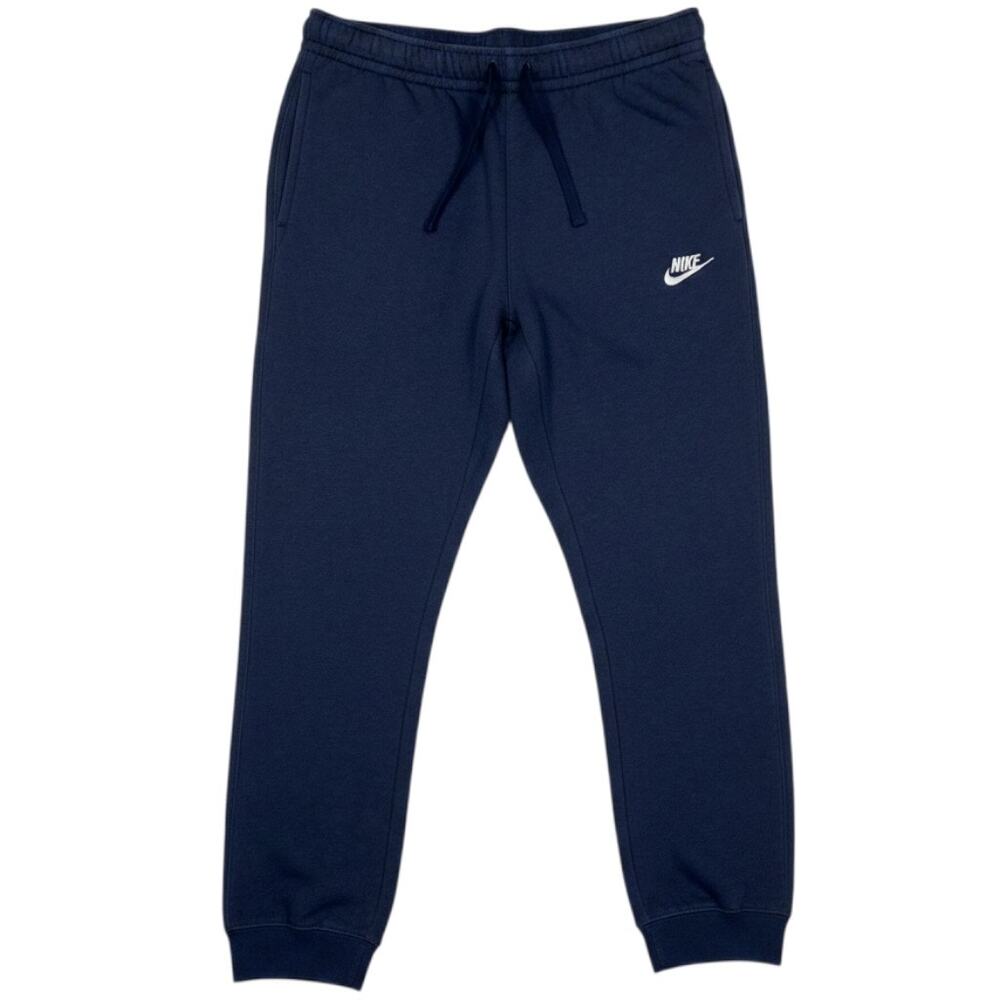 Nike Jogger Club Fleece Sweatpants Men's Large Blue Tapered Pockets Casual